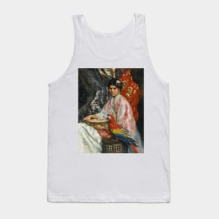 Lady With A Parrot by Julius LeBlanc Stewart Tank Top